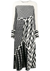 Ports 1961 Fully Fashioned geometric cable-knit dress
