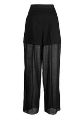 Ports 1961 high-waisted sheer-panels trousers