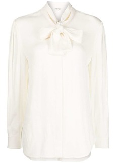 Ports 1961 lace-up long-sleeved blouse