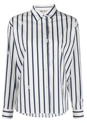 Ports 1961 logo-print striped shirt