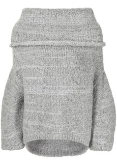 Ports 1961 off-shoulder chunky knitted jumper