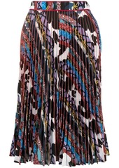Ports 1961 pleated mix-print skirt