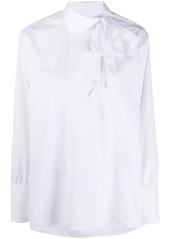 Ports 1961 pussy bow cotton blouse