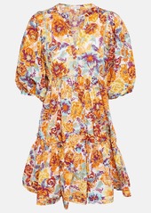 Poupette St Barth Aria floral cotton minidress