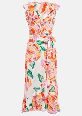 Poupette St Barth Aude floral midi dress