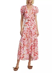 Poupette St Barth Baba Floral Wrap Midi Dress