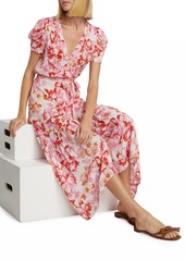 Poupette St Barth Baba Floral Wrap Midi Dress