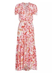 Poupette St Barth Baba Floral Wrap Midi Dress