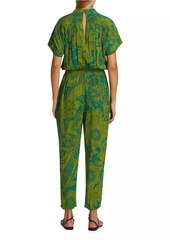 Poupette St Barth Becky Palm Tapered Jumpsuit