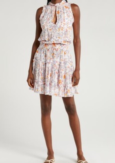 Poupette St Barth Clara Floral Tiered Cover-Up Minidress