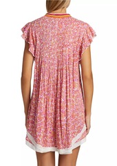 Poupette St Barth Sasha Floral Fringe Minidress