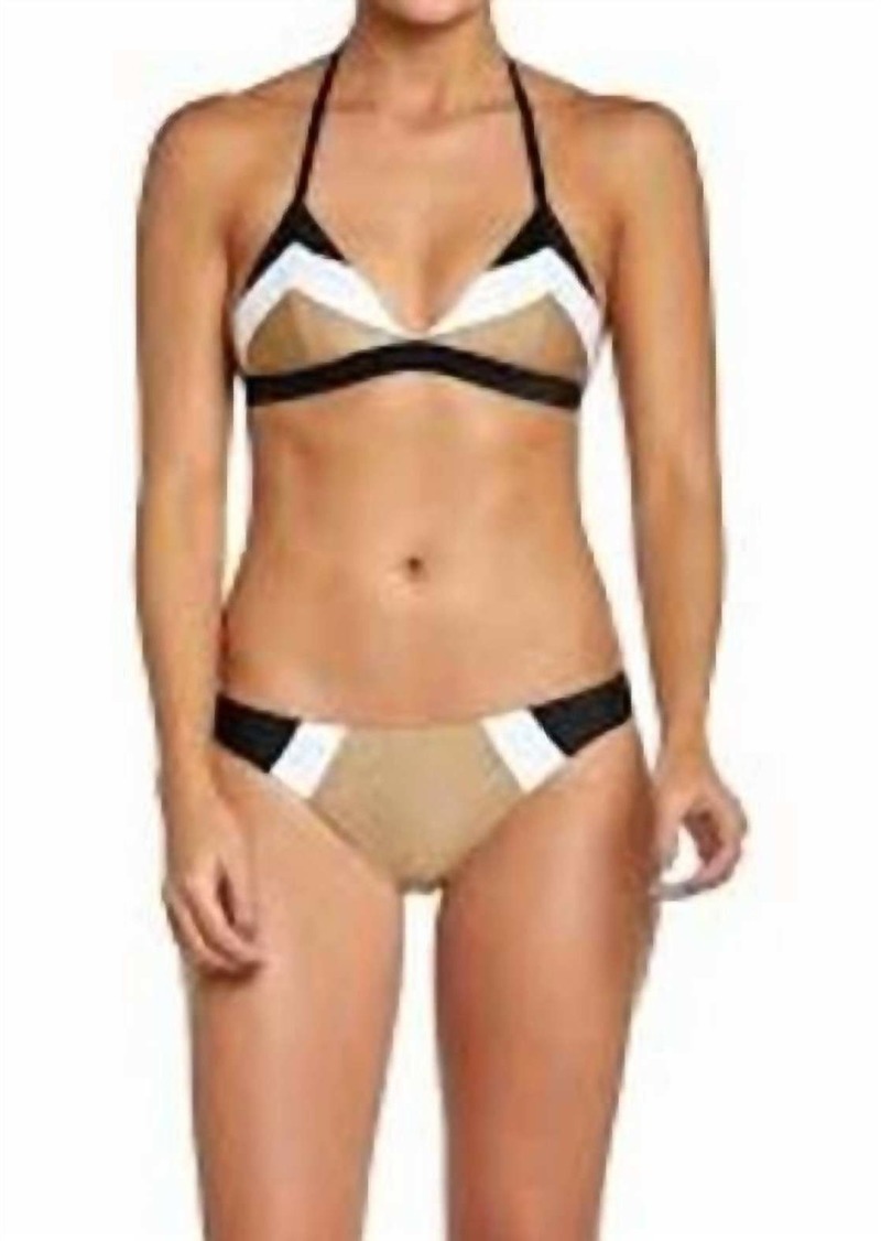 PQ Swim Color Block Full Bottom In Cadillac