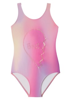 PQ SWIM Kids' Best Tie Dye One-Piece Swimsuit in Cotton Candy Ti at Nordstrom Rack