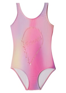 PQ SWIM Kids' Friends Tie Dye One-Piece Swimsuit in Cotton Candy at Nordstrom Rack