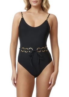 PQ SWIM Link Belted One-Piece Swimsuit
