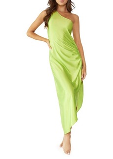 PQ SWIM Tinsley Ring One-Shoulder Cover-Up Maxi Dress