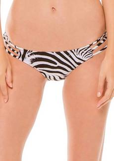 PQ Swim Strappy Teeny Bikini Bottom In African Rays