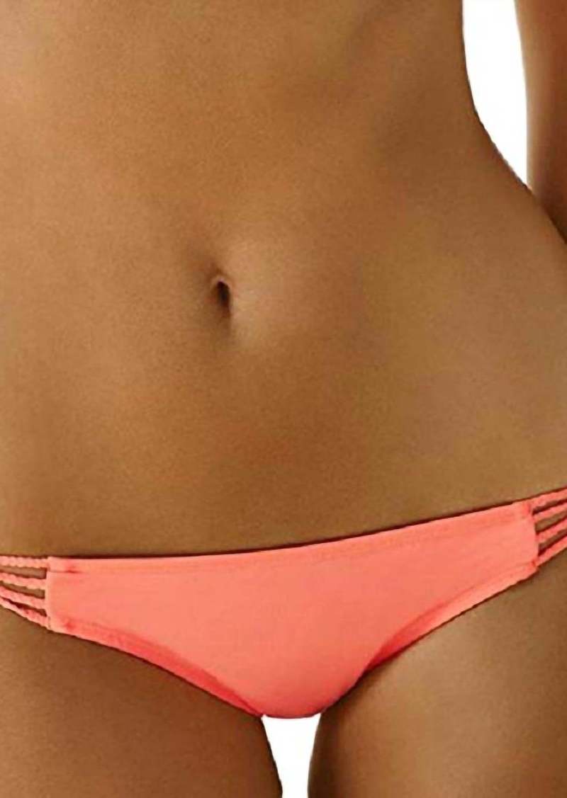 PQ Swim Women's Braided Side Strap Full Bikini Bottom In Pink