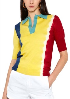 Prabal Gurung Color Blocked Short Sleeve Polo Shirt In Multi