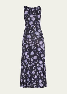 Prabal Gurung Mariyana Floral Buttoned Cutout Midi Dress