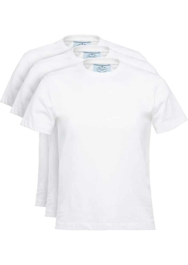 Prada triangle-logo T-shirt (pack of three)