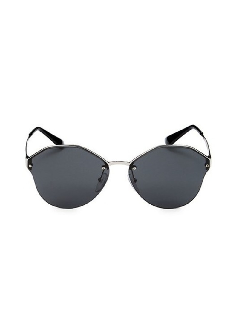 prada 63mm aviator sunglasses