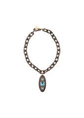 Prada aquamarine-embellished necklace