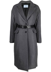 Prada belted wool-cashmere coat