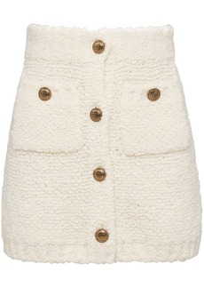 Prada bouclé wool miniskirt