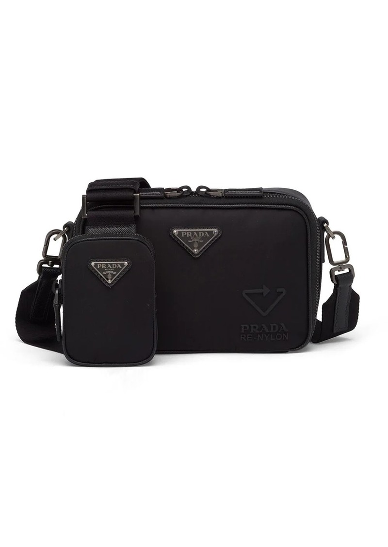 Prada Black Brique bag in Re-Nylon and Saffiano leather