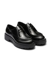 Prada brushed-leather loafers