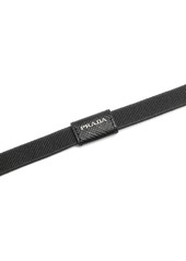 Prada logo-lettering buckled bracelet