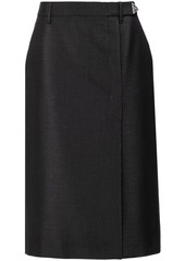 Prada kid-mohair midi skirt