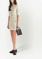 Prada cable-knit cotton mini dress