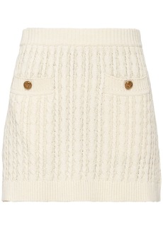 Prada cable-knit cotton miniskirt