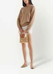 Prada rhinestone-embellished cashmere jumper