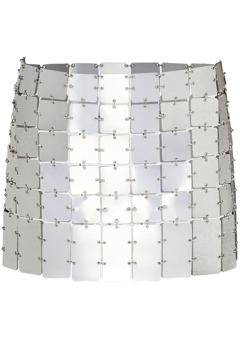 Prada maxi-sequin chainmail miniskirt