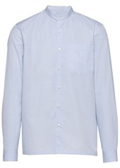 Prada band-collar striped shirt