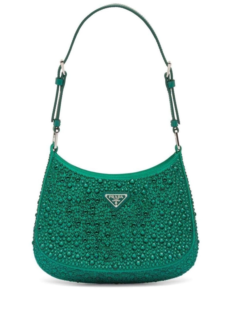 Prada Cleo crystal-embellished shoulder bag