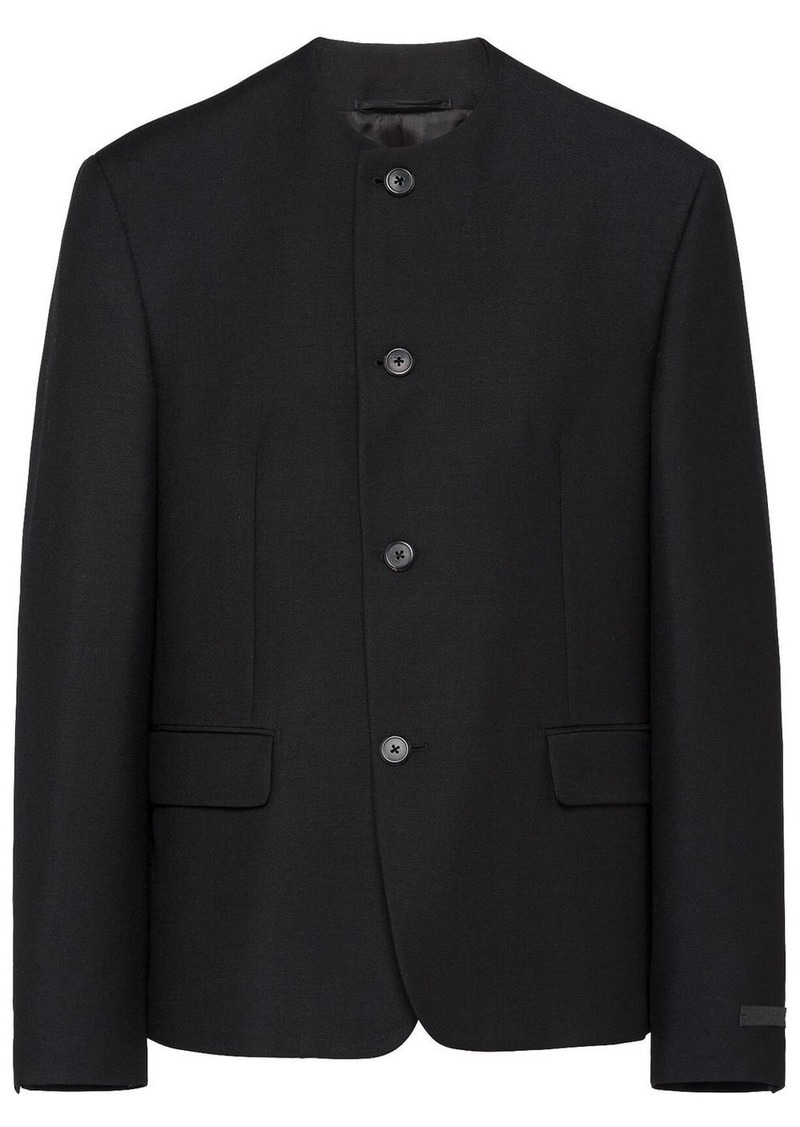 Prada collarless tailored jacket