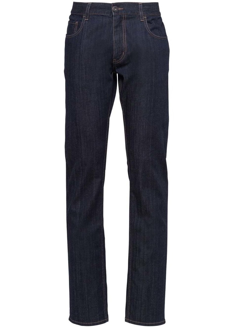 Prada contrast-stitch straight-leg jeans