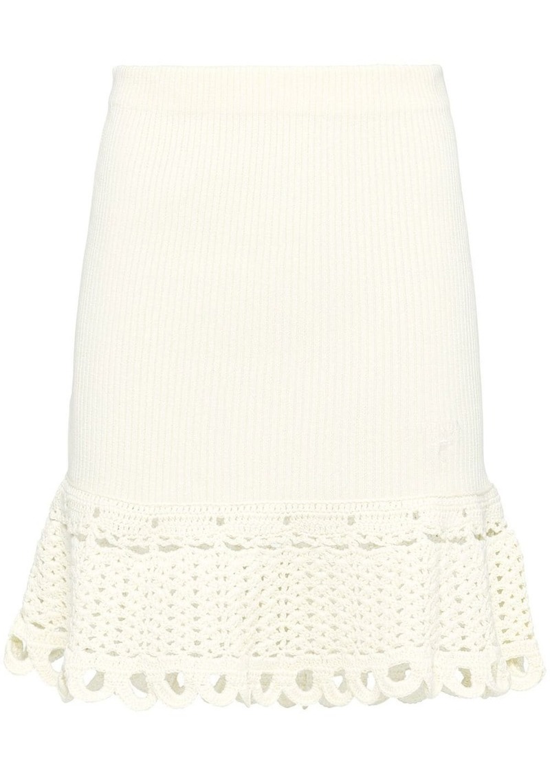 Prada crochet-knit midi skirt