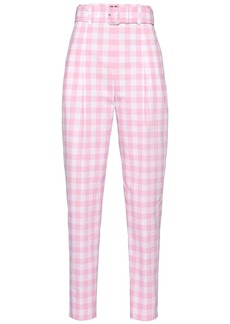 Prada gingham-check cropped trousers