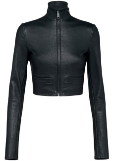 Prada cropped nappa leather jacket