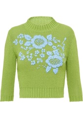 Prada cropped sleeve floral jumper