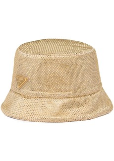 Prada crystal-embellished satin bucket hat