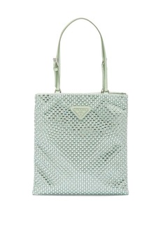 Prada crystal-embellished satin handbag