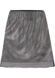 Prada stud-embellished chiffon miniskirt