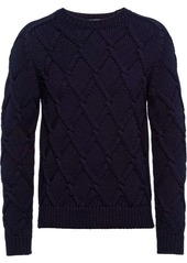 Prada diamond cable-knit jumper
