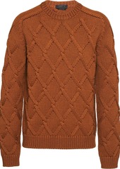 Prada diamond cable-knit wool jumper